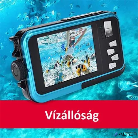 Fényképezőgép, kompakt, digitális, vízálló, AGFAPHOTO "WP8000", kék