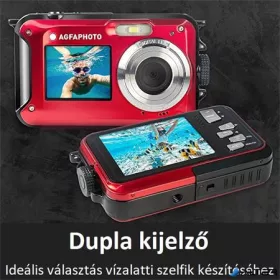   Fényképezőgép, kompakt, digitális, vízálló, AGFAPHOTO "WP8000", piros