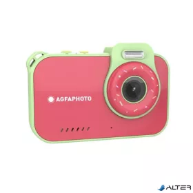   Fényképezőgép, digitális, vízálló, gyerekeknek, AGFAPHOTO Realikids 2 "ARKCW2PK", piros-zöld