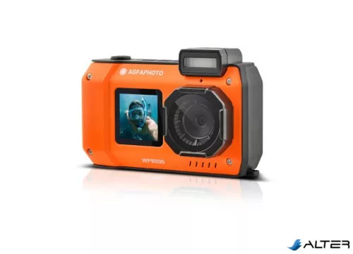 Fényképezőgép, digitális, vízálló, dupla kijelző, AGFAPHOTO Realishot "WP9500", narancs-fekete