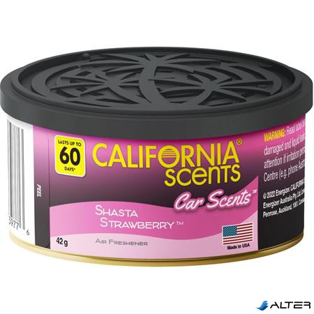 Autóillatosító konzerv, 42 g, CALIFORNIA SCENTS "Shasta Strawberry"