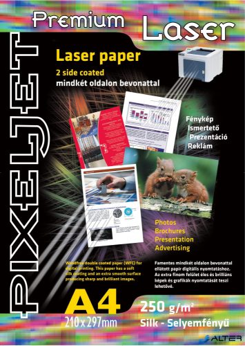 Pixeljet Lézer fotópapír 250g, A3, 420x297 mm, szatin, 250 lap