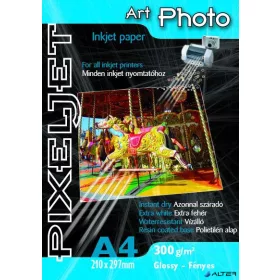   Pixeljet Tintasugaras fotópapír Art Photo, fényes,, 300g, A4 210x297 mm, 10 lap