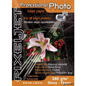   Pixeljet Tintasugaras fotópapír Professional Photo, fényes,, 260g, 610 mm x 30.5m, tekercs