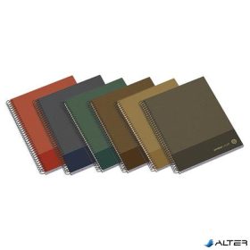   Spirálfüzet, A5, kockás, 100 lap, keményfedeles, AMBAR 'Kraft', vegyes színek