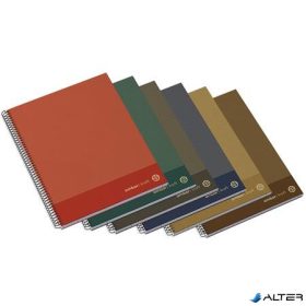   Spirálfüzet, A4, vonalas, 100 lap, keményfedeles, AMBAR "Kraft", vegyes színek