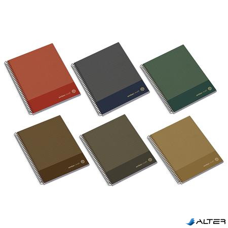 Spirálfüzet, A4, vonalas, 100 lap, keményfedeles, AMBAR "Kraft", vegyes színek