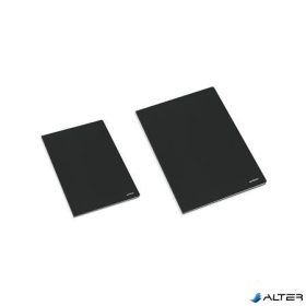   Füzet, tűzött, A5, kockás, 80 lap, AMBAR "Classic", fekete