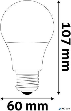 LED izzó, E27, gömb, A60, 8W, 806lm, 3000K, AVIDE