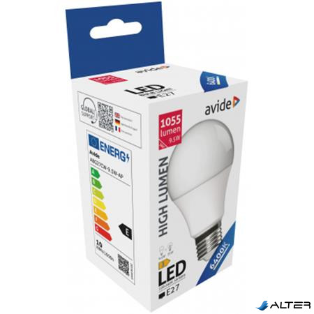 LED izzó, E27, gömb, A60, 9,5W, 1055lm, 6400K, AVIDE