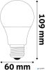 LED izzó, E27, gömb, A60, 9,5W, 1055lm, 6400K, AVIDE