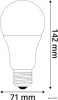 LED izzó, E27, gömb, A70, 16W, 1901lm, 4000K, AVIDE