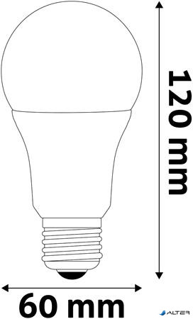 LED izzó, E27, gömb, A60, 13W, 1521lm, 4000K, AVIDE