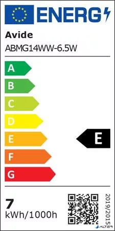 LED izzó, E14, kisgömb, G45, 6,5W, 806lm, 3000K, AVIDE