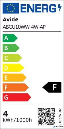 LED izzó, GU10 spot, 4W, 345lm, 3000K, AVIDE