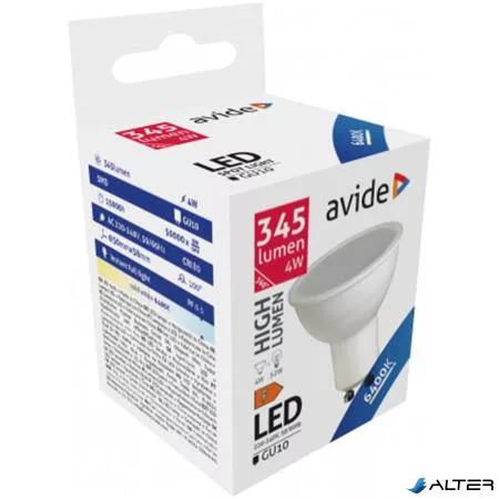 LED izzó, GU10 spot, 4W, 345lm, 6400K, AVIDE