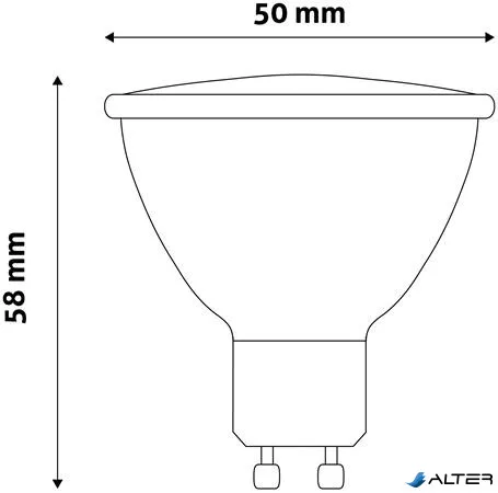 LED izzó, GU10 spot, 4W, 345lm, 6400K, AVIDE