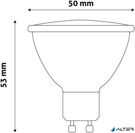 LED izzó, GU10 spot, 7W, 610lm, 3000K, AVIDE
