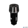 Autós töltő, USB-C, USB-A, AVAX "CC340B", fekete