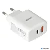 Hálózati töltő, GaN, USB-A + USB-C, AVAX "CH360 Speedy", fehér