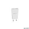Hálózati töltő, GaN, USB-A + USB-C, AVAX "CH641W Nano Slim", fehér