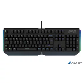   Billentyűzet, vezetékes, HUN, gaming, alumínium, AVAX "FS01", fekete