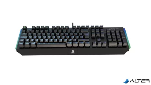 Billentyűzet, vezetékes, HUN, gaming, alumínium, AVAX "FS01", fekete