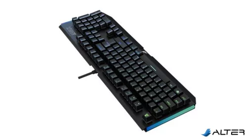 Billentyűzet, vezetékes, HUN, gaming, alumínium, AVAX "FS01", fekete