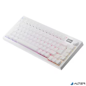   Billentyűzet, tri-mode kapcsolat, HUN, gaming, AVAX "GM02 PRO", fehér