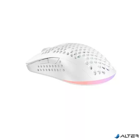 Egér, vezetékes, gaming, RGB, AVAX "LW01", fehér