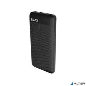 Power bank, 20.000mAh, 20W, AVAX "PB220", fekete