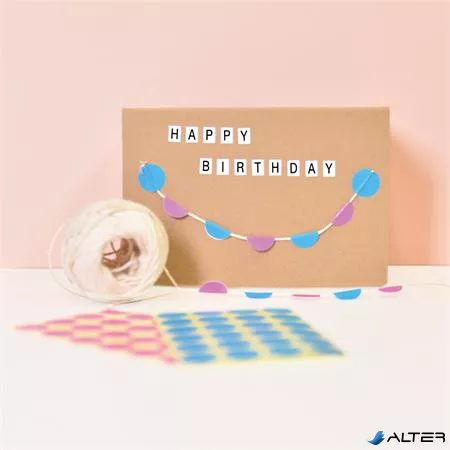 Etikett, 18 mm, kör, AVERY ZWECKFORM, kék, 96 etikett/csomag