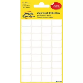   Etikett, 18x12 mm, kézzel írható, kerekitett sarkú, AVERY ZWECKFORM, 216 etikett/csomag