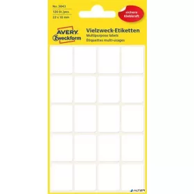   Etikett, 22x18 mm, kézzel írható, kerekített sarkú, AVERY ZWECKFORM, 120 etikett/csomag