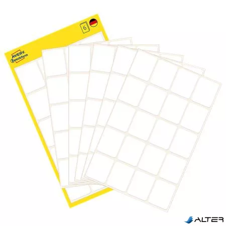 Etikett, 22x18 mm, kézzel írható, kerekített sarkú, AVERY ZWECKFORM, 120 etikett/csomag