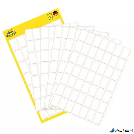 Etikett, 16x9 mm, kézzel írható, kerekített sarkú, AVERY ZWECKFORM, 294 etikett/csomag