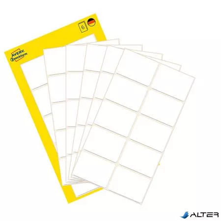 Etikett, 32x23 mm, kézzel írható, lekerekített sarkú, AVERY ZWECKFORM, 60 etikett/csomag