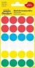 Etikett, 18 mm, kör, AVERY ZWECKFORM, 5 különböző szín, 96 etikett/csomag