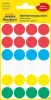 Etikett, 18 mm, kör, AVERY ZWECKFORM, 5 különböző szín, 96 etikett/csomag