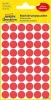 Etikett, 12 mm, kör, AVERY ZWECKFORM, piros, 270 etikett/csomag
