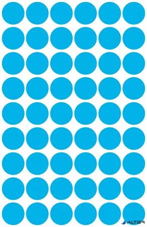 Etikett, 12 mm, kör, AVERY ZWECKFORM, kék, 270 etikett/csomag