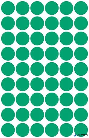 Etikett, 12 mm, kör, AVERY ZWECKFORM, zöld, 270 etikett/csomag