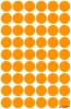 Etikett, 12 mm, kör, AVERY ZWECKFORM, neon narancs, 270 etikett/csomag