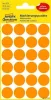 Etikett, 18 mm, kör, AVERY ZWECKFORM, neon narancs, 96 etikett/csomag