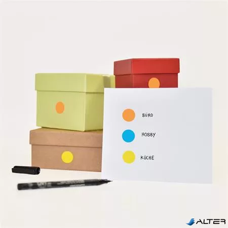 Etikett, 18 mm, kör, AVERY ZWECKFORM, neon narancs, 96 etikett/csomag