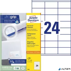   Etikett, univerzális, 70x35 mm, AVERY ZWECKFORM, 2400 etikett/csomag