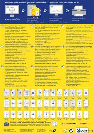 Etikett, univerzális, 70x35 mm, AVERY ZWECKFORM, 2400 etikett/csomag