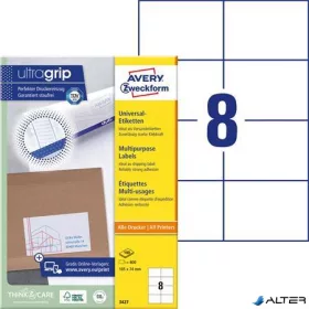   Etikett, univerzális, 105x74 mm, AVERY ZWECKFORM, 800 etikett/csomag