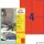 Etikett, 105x148 mm, színes, AVERY ZWECKFORM, piros, 400 etikett/csomag