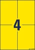 Etikett, 105x148 mm, színes, AVERY ZWECKFORM, sárga, 400 etikett/csomag